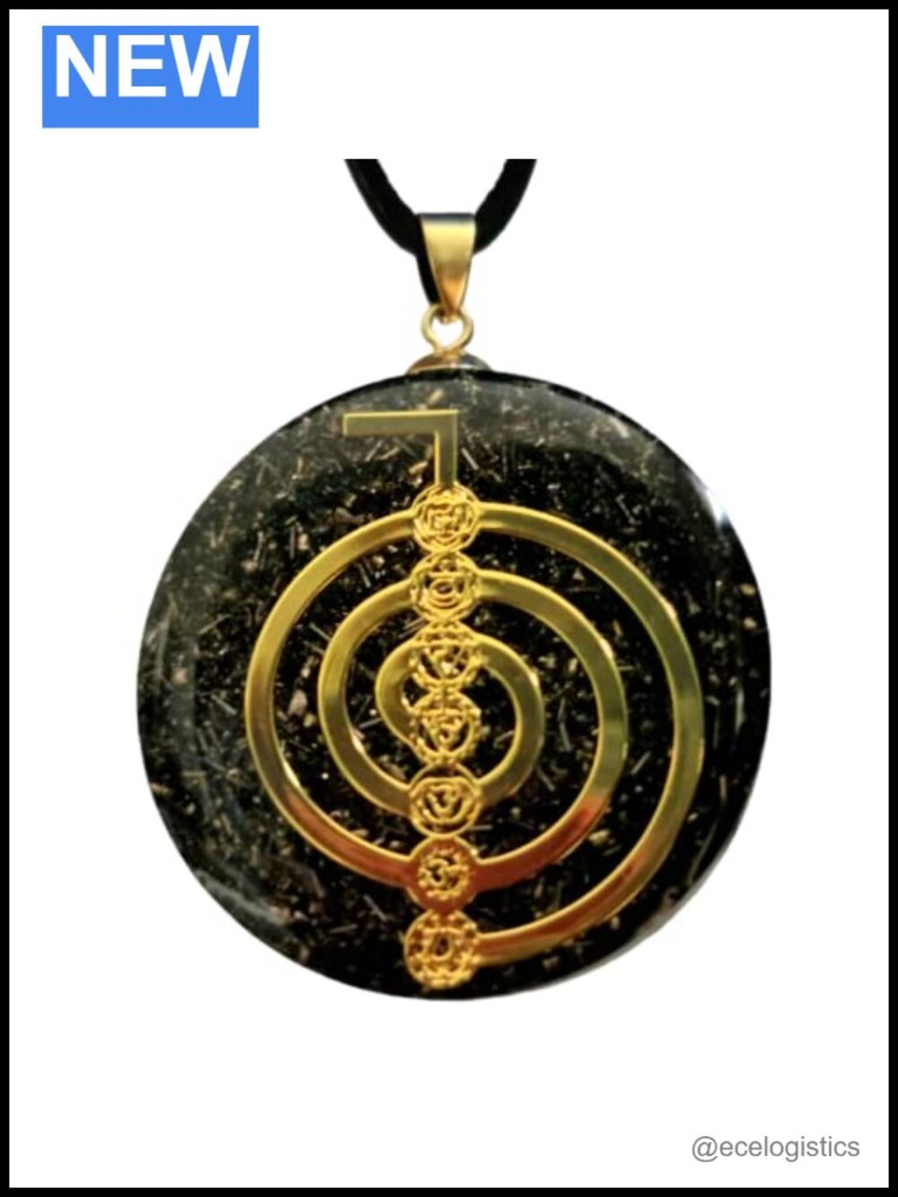 Reiki Charged Orgonite Necklace Quartz Shungite Black Tourmaline Pendant